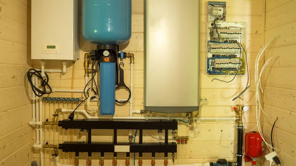 Installation ballon tampon et tuyauterie chauffage PAC